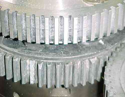Old and new gear teeth