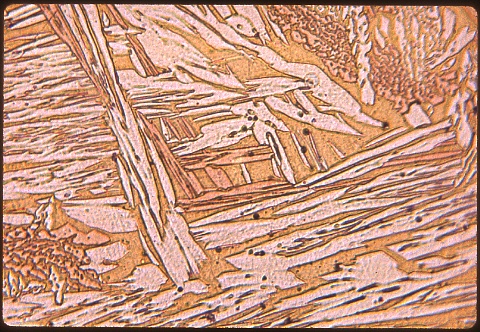 Muntz metal at 200X etched