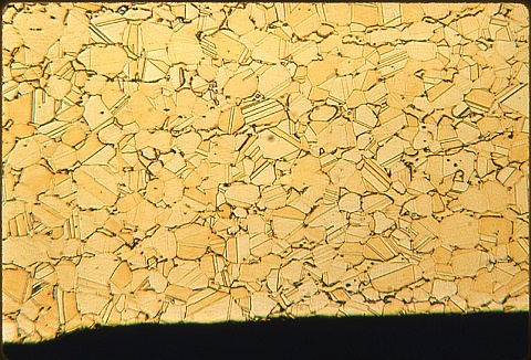 Naval brass at 100X etched