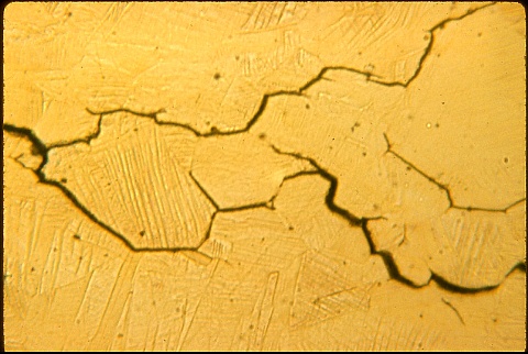 Season cracking at 500X etched