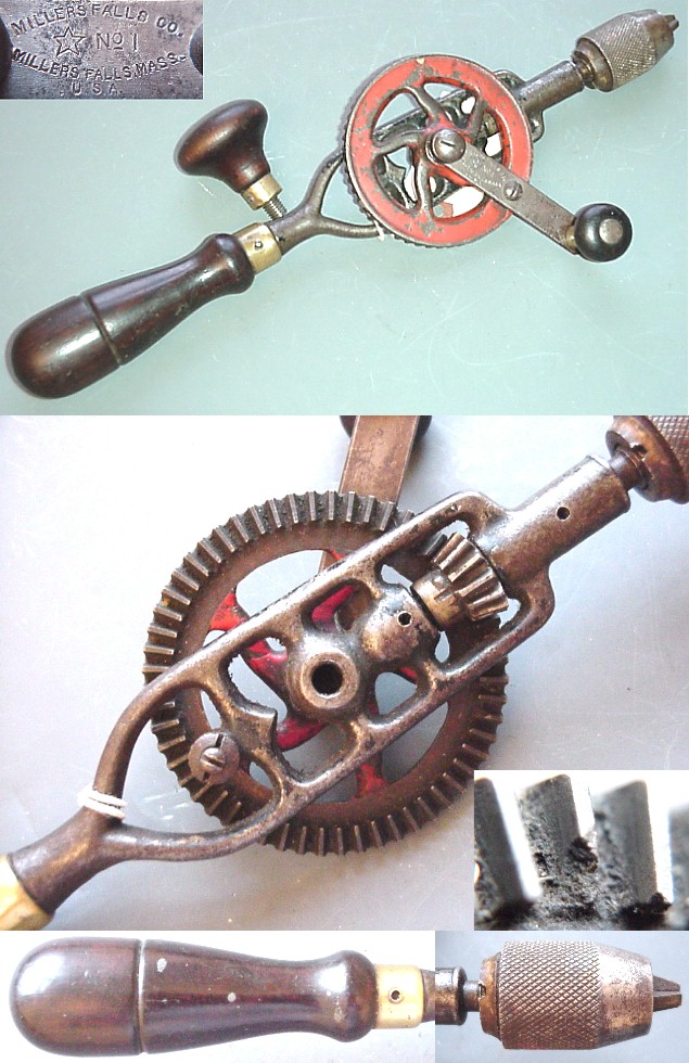 Millers Falls drill, No.1, Type 9, with Star Logo