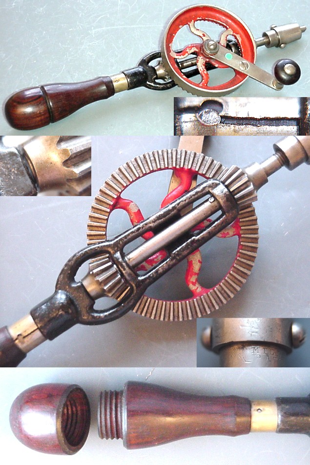 Millers Falls No.5 drill, Type 4, August 14, 1877 patent date